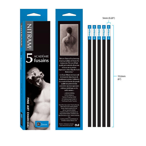 Nitram Fusians Charcoal H (Pack of 5)