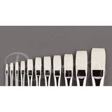 Rosemary Chungking Bristle Long Flat (SER 2025), Long Handle, Size 2