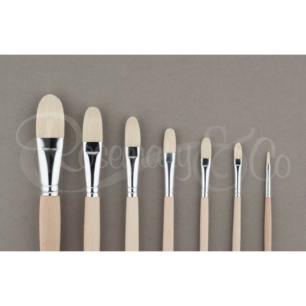 Rosemary Hog Bristle Filbert (SER 47), Long Handle, Size 2