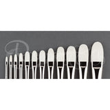 Rosemary Ivory Filbert, Long Handle, Size 14
