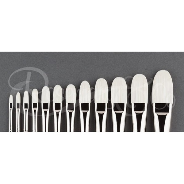 Rosemary Ivory Filbert, Long Handle, Size 10